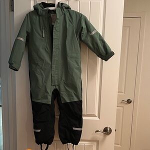 Polarn O. Pyret Green and Black Kids Bodysuit